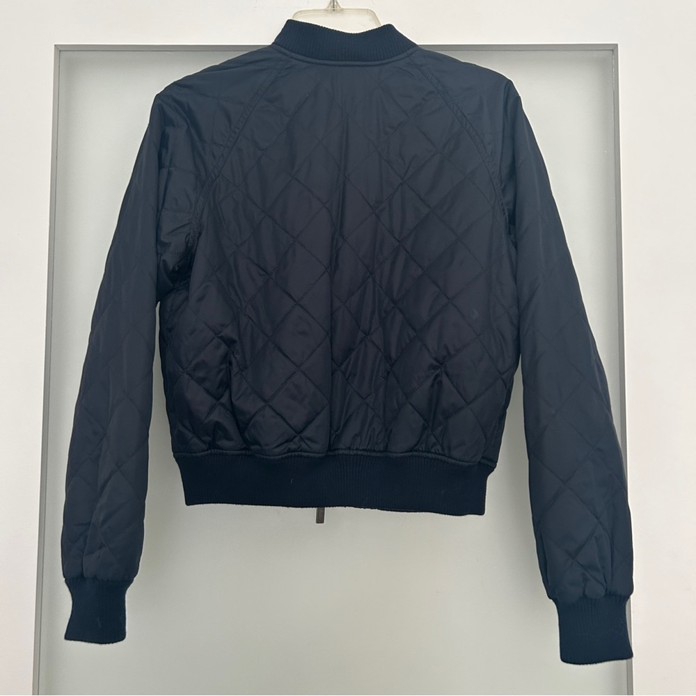 NEW Vince quilted bomber zip jacket in Costal Blue navy XS - Picture 5 of 8